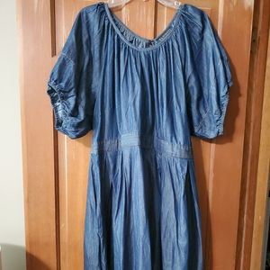 Eloquii denim dress with balloon sleeves, size 18 - never worn